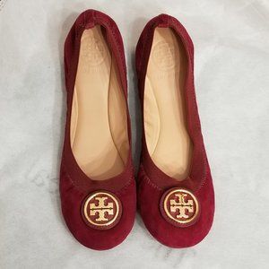 Pre-loved Tory Burch Suede Caroline 2 ballet flat